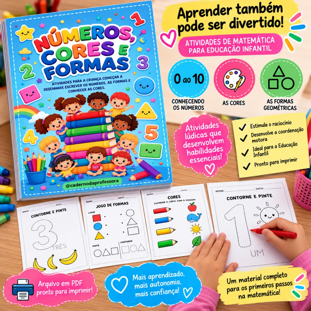 Apostila de Matemática  - Números, cores e formas