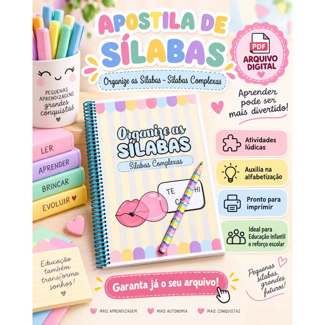 APOSTILA ORGANIZE AS SÍLABAS