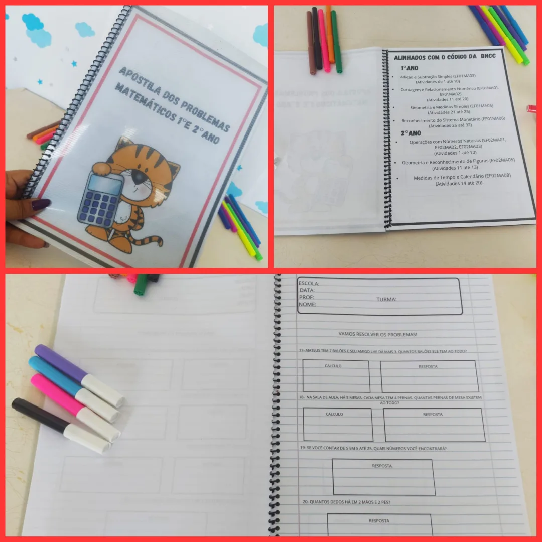 APOSTILA PROBLEMAS MATEMÁTICOS - 1º E 2º ANO