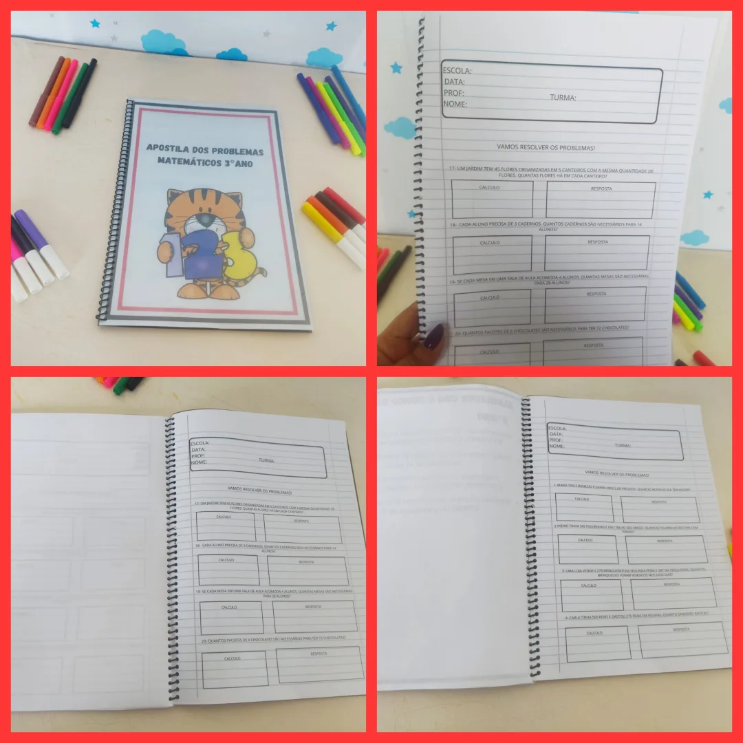 APOSTILA  PROBLEMAS MATEMÁTICOS 3° ANO
