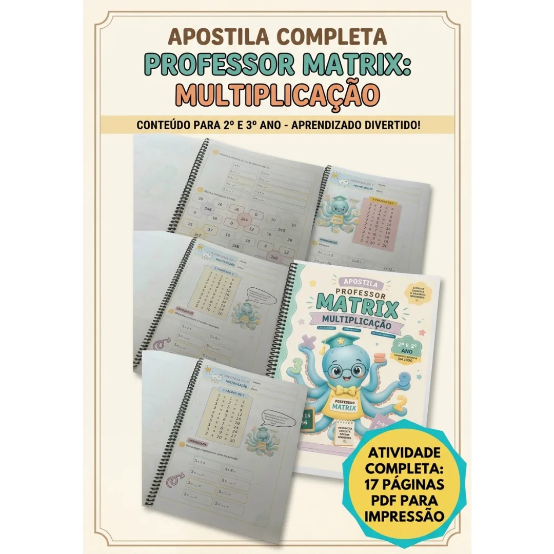Apostila Professor Matrix – Multiplicação (2º e 3º Ano) em PDF