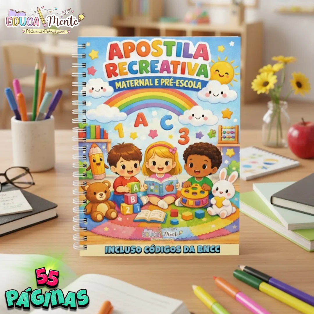 ⭐️APOSTILA RECREATIVA MATERNAL E PRÉ ESCOLA✨ COM CÓDIGOS DA BNCC⭐️