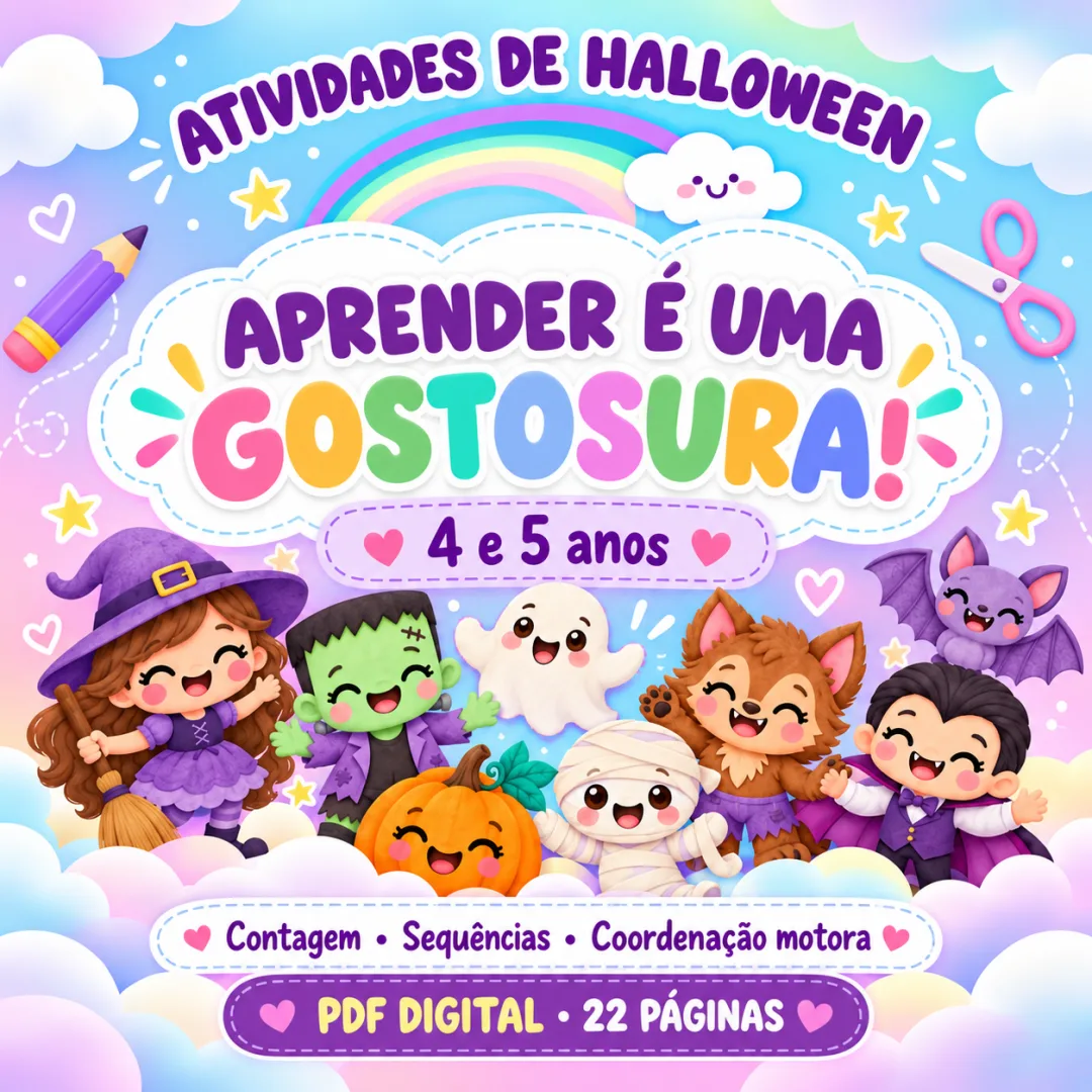 Atividades de Halloween para 4 e 5 anos | PDF para Imprimir