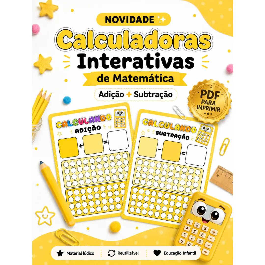 Atividade 1º Ano Calculadoras Interativas de Matemática – Adição & Subtração em PDF