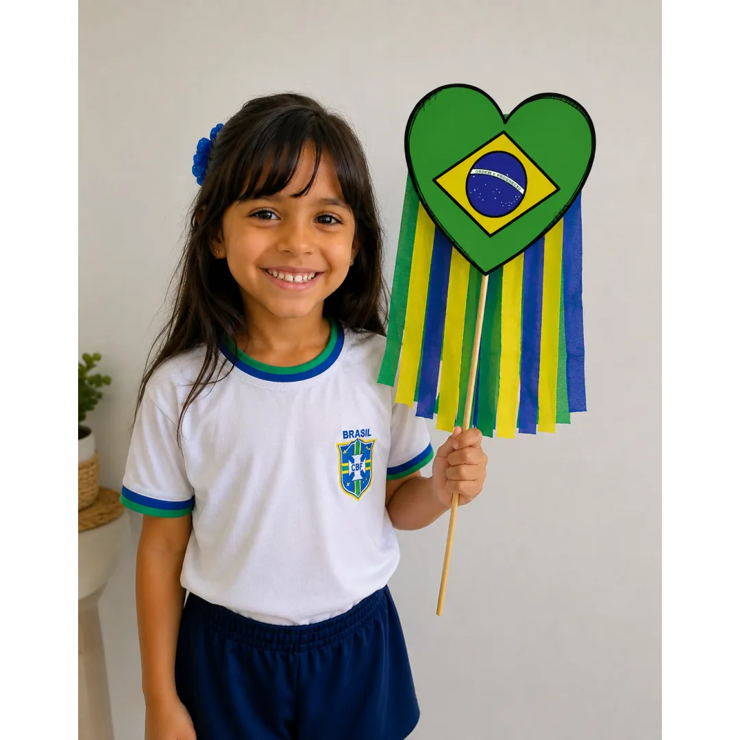 Atividade Bandeira do Brasil em Coração - PDF