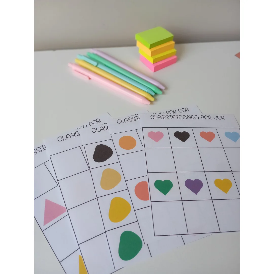 Atividade Classificando por Cor para Imprimir – Educação Infantil
