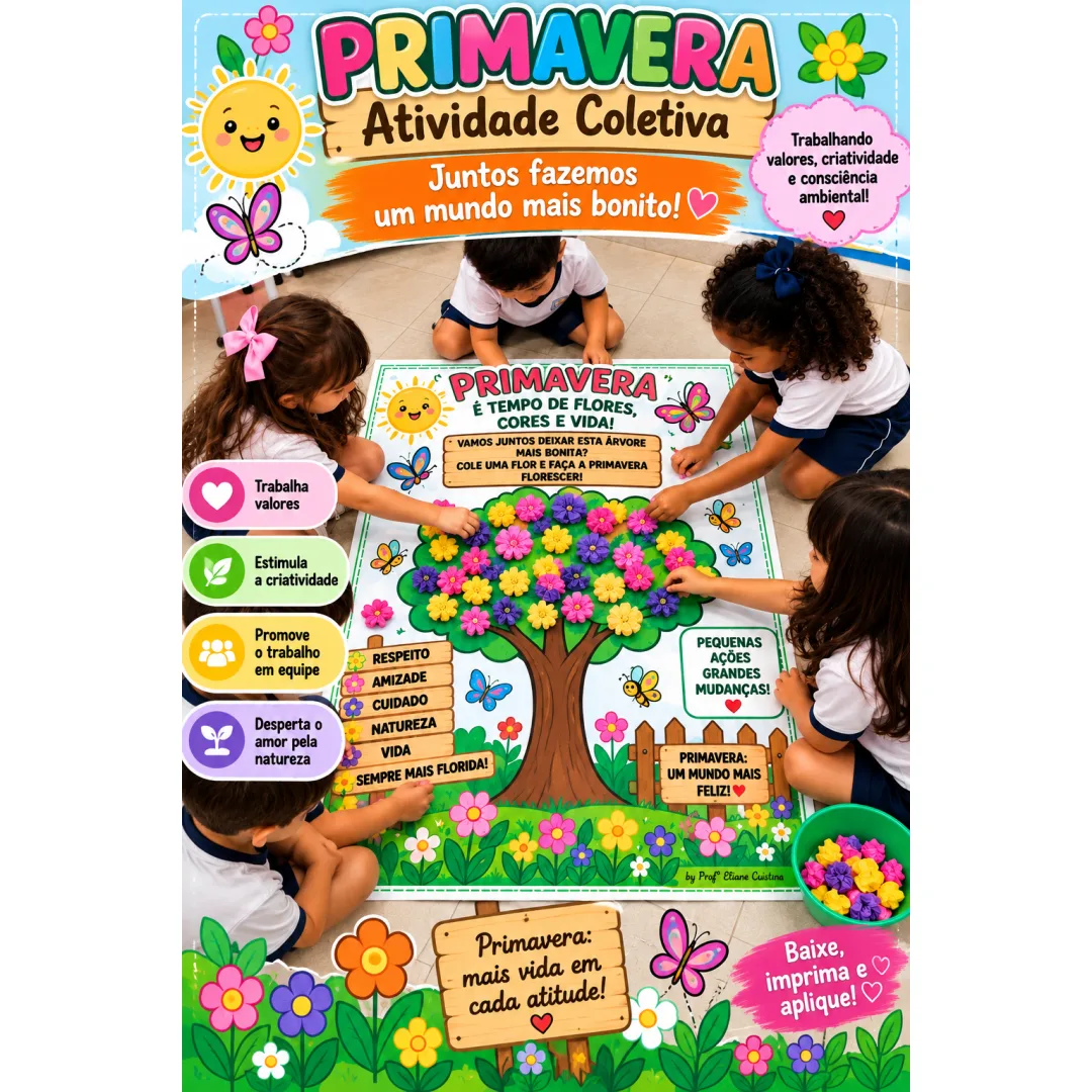 Atividade Coletiva de Primavera - Educação Infantil - PDF