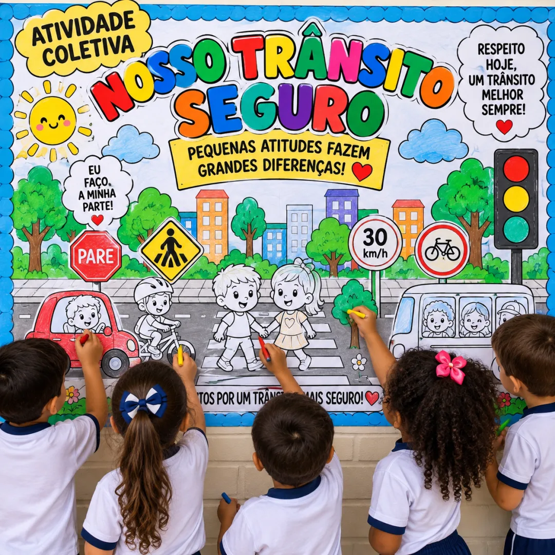 Atividade Coletiva Educação Infantil: Nosso Trânsito Seguro - PDF 22 Páginas