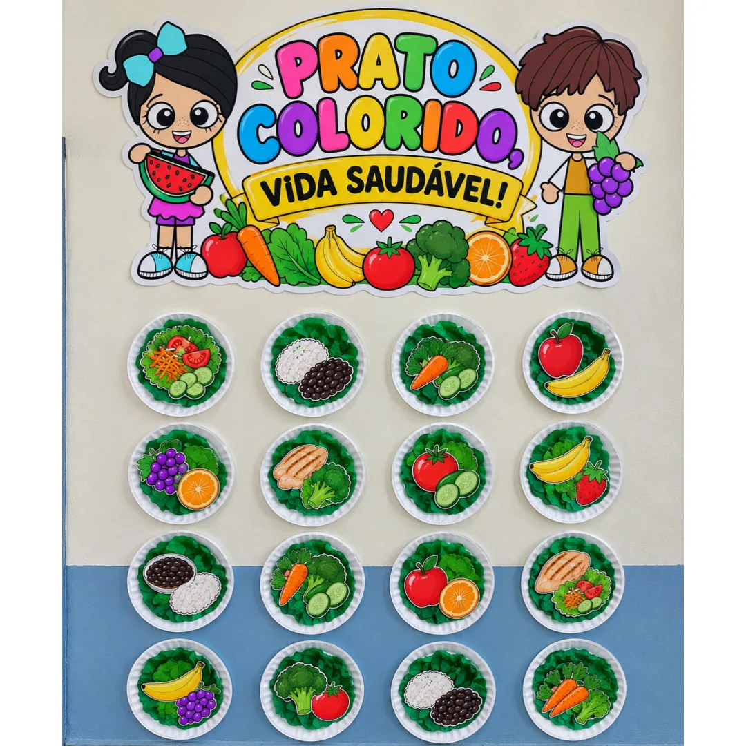 Atividade Prato Colorido - Educação Infantil - PDF