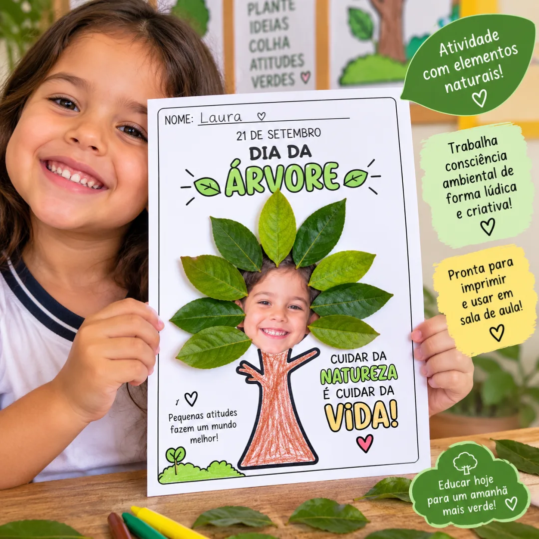 Atividade Dia da Árvore - Pintura Lúdica - Educação Infantil - PDF
