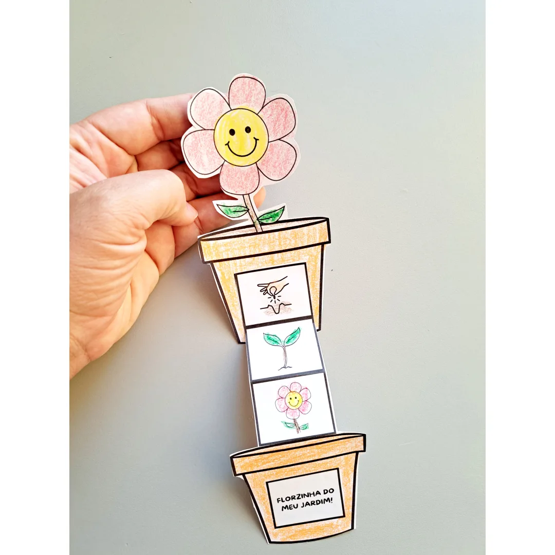 Atividade Dobradura Vasinho de Flores – Primavera