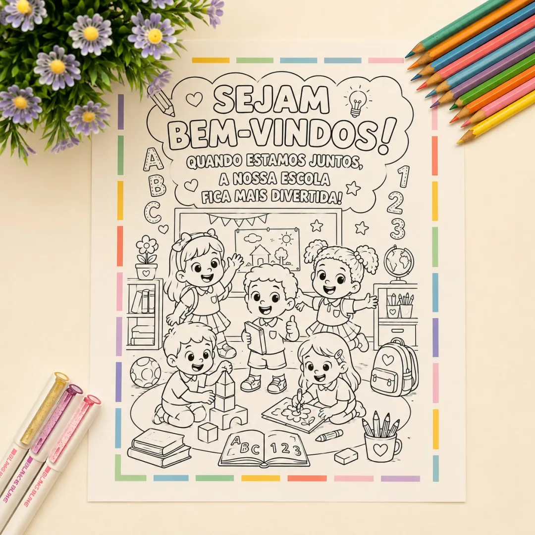 ATIVIDADE GRATUITA - PINTURA "ESCOLA MAIS DIVERTIDA"