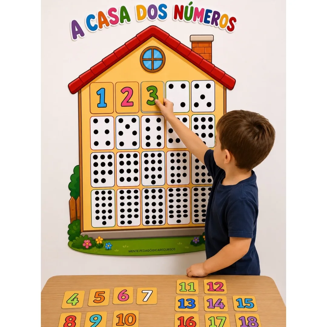 Atividade Interativa: Casa dos Números - Educação Infantil - PDF (9 folhas A4)