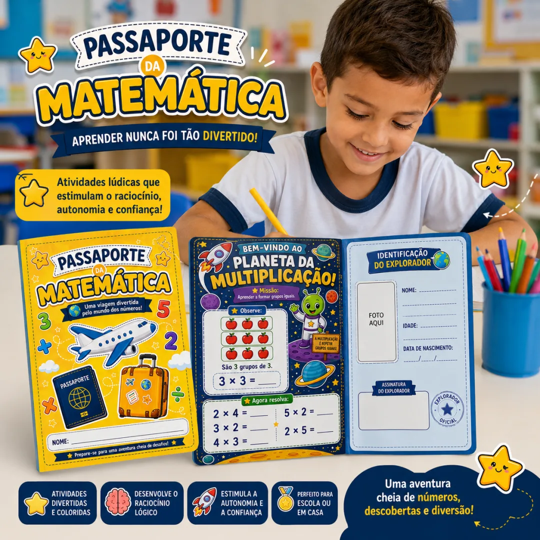 Atividades 1 Ano de Matemática Passaporte da Matemática Adição, Subtração, Multiplicação em PDF