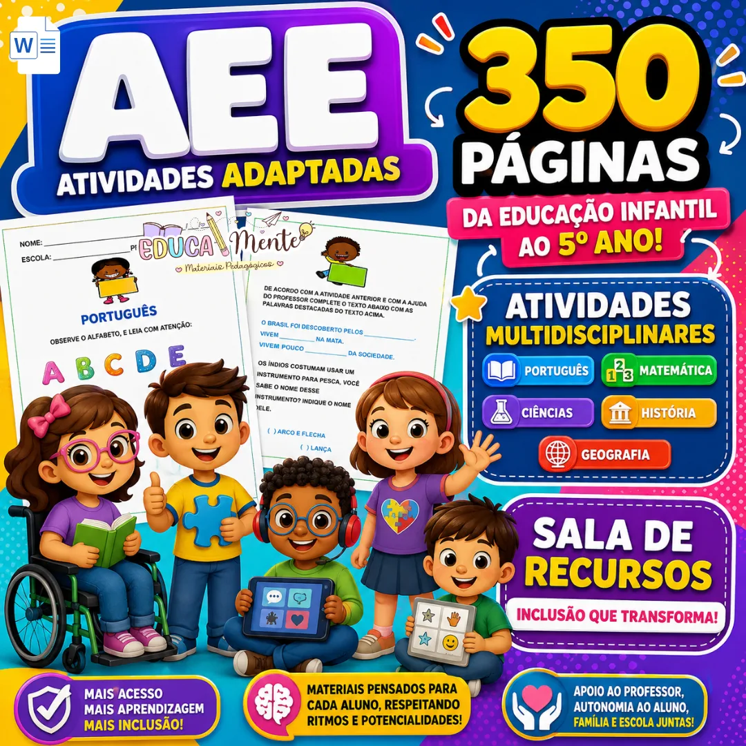 Atividades Adaptadas AEE 3 á 10 anos