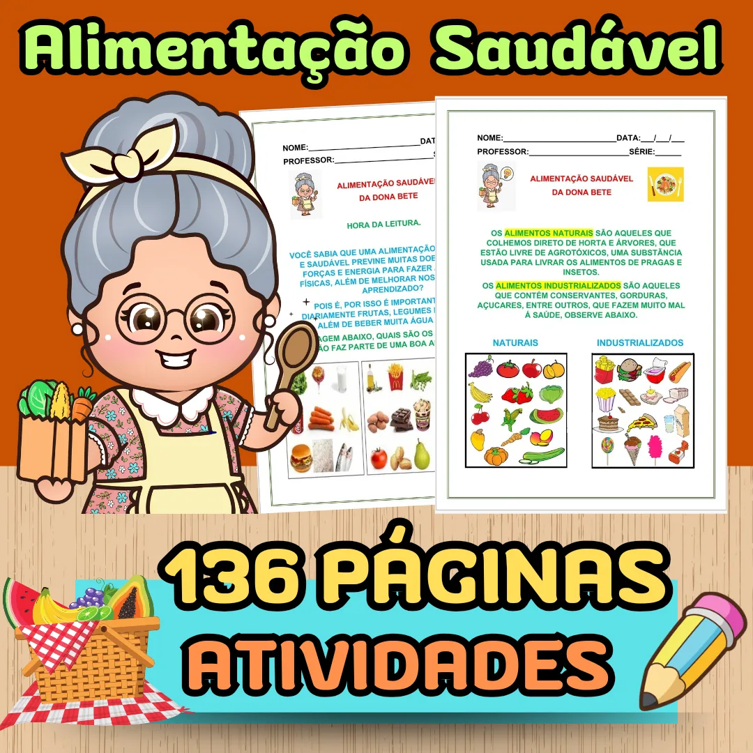Atividades Alimentação Saudável 3 á 10 anos