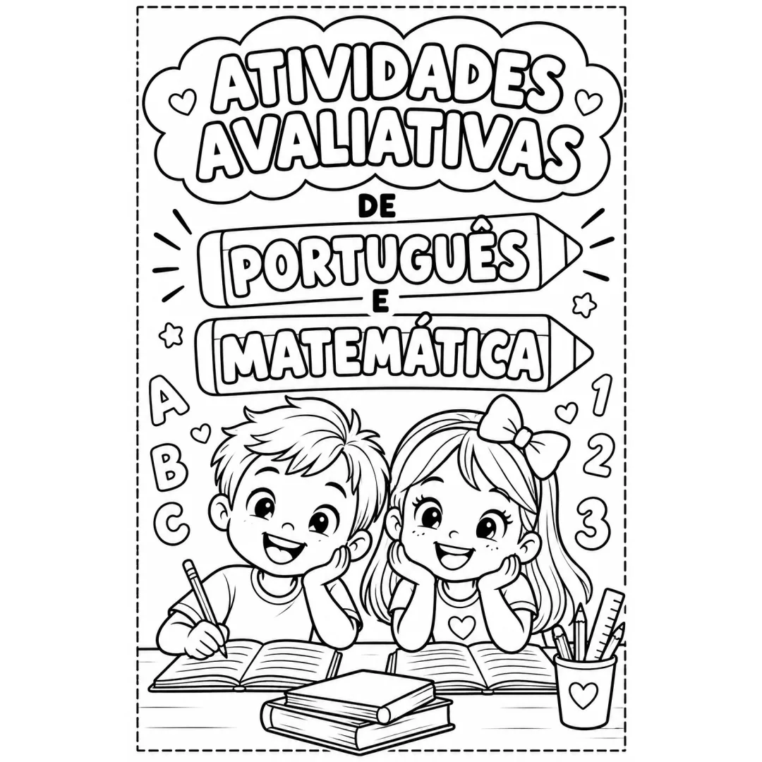 Atividades Avaliativas  Português e Matemática 1º Ano-PDF