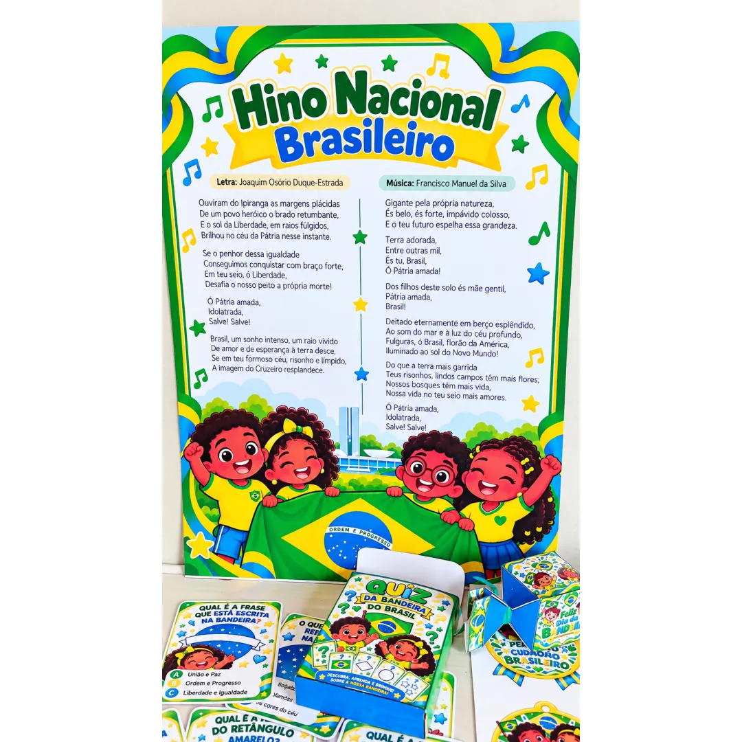 Atividades Dia da Bandeira Painel e Lembrança PDF - Educação infantil