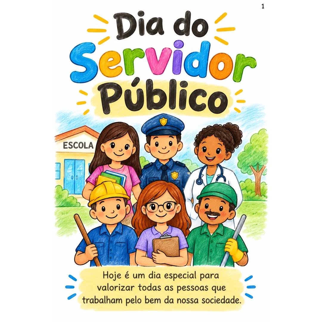 Atividades Dia do Servidor Público 1° Ano em Pdf