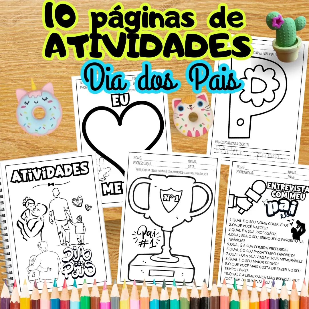 ATIVIDADES DIA DOS PAIS + CARTÃO GAME SUPER PAI