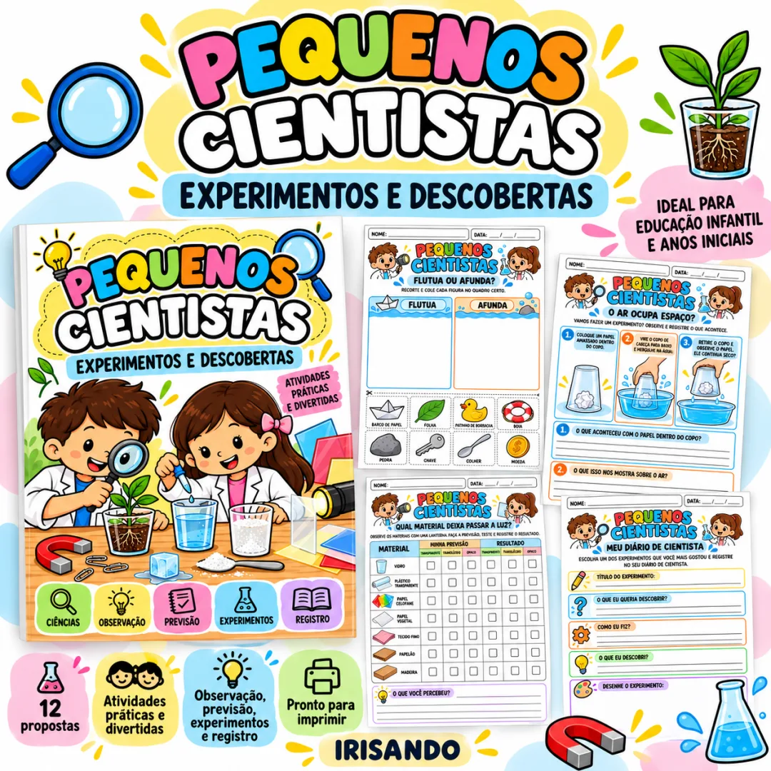 Atividades - Pequenos Cientistas | Experimentos e Descobertas