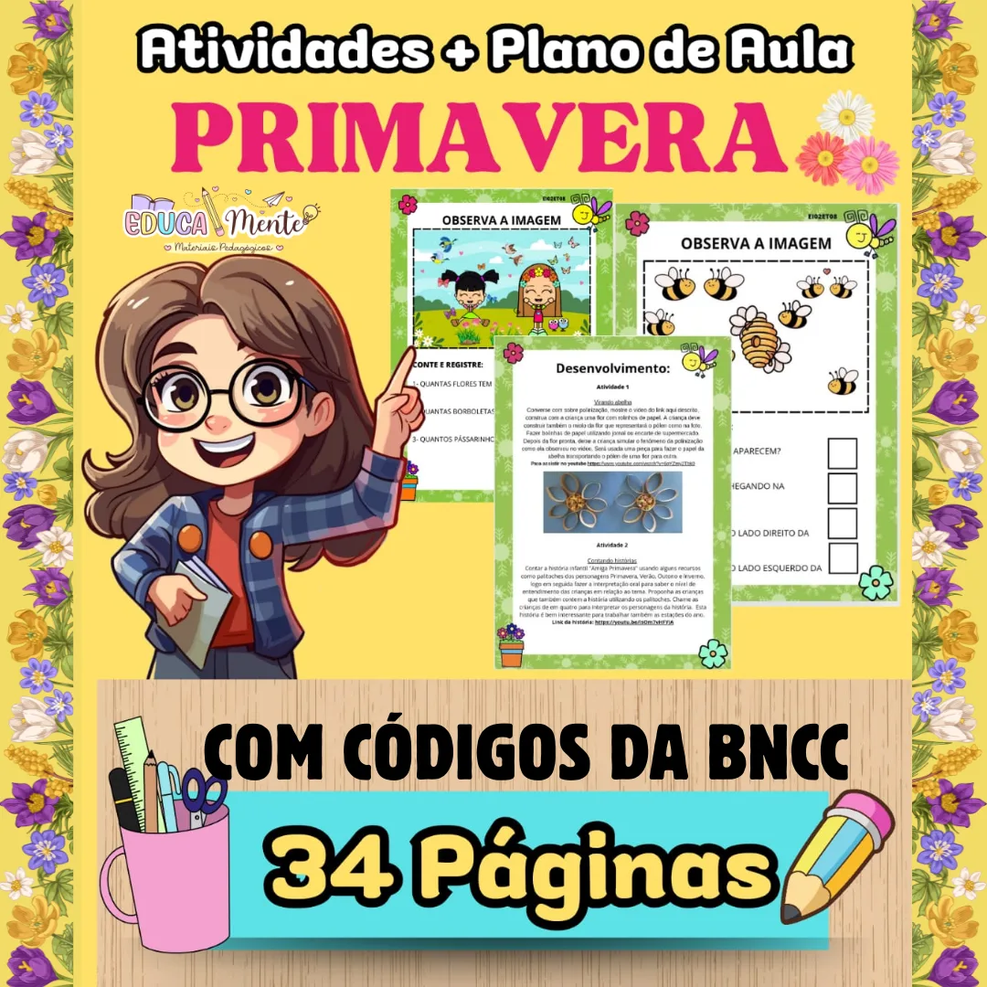 🌸ATIVIDADES + PLANO DE AULA PRIMAVERA🌸