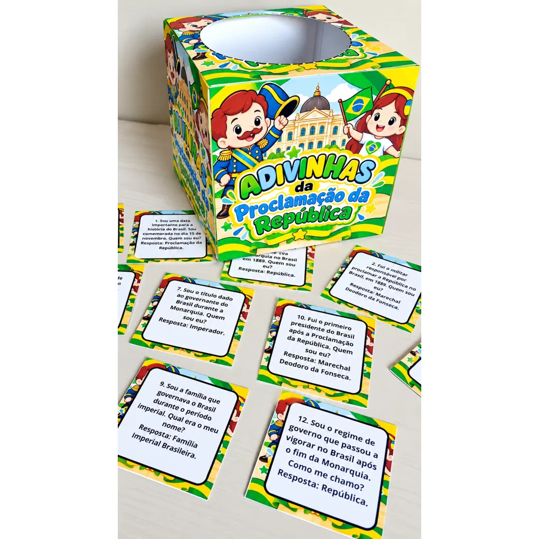 Atividades Proclamação da República Caixa Jogo PDF - Educação infantil