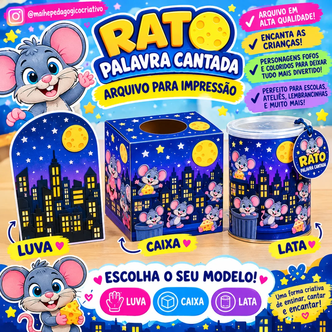 Rato - Palavra Cantada - Educação Infantil - Arquivo Digital - Kit