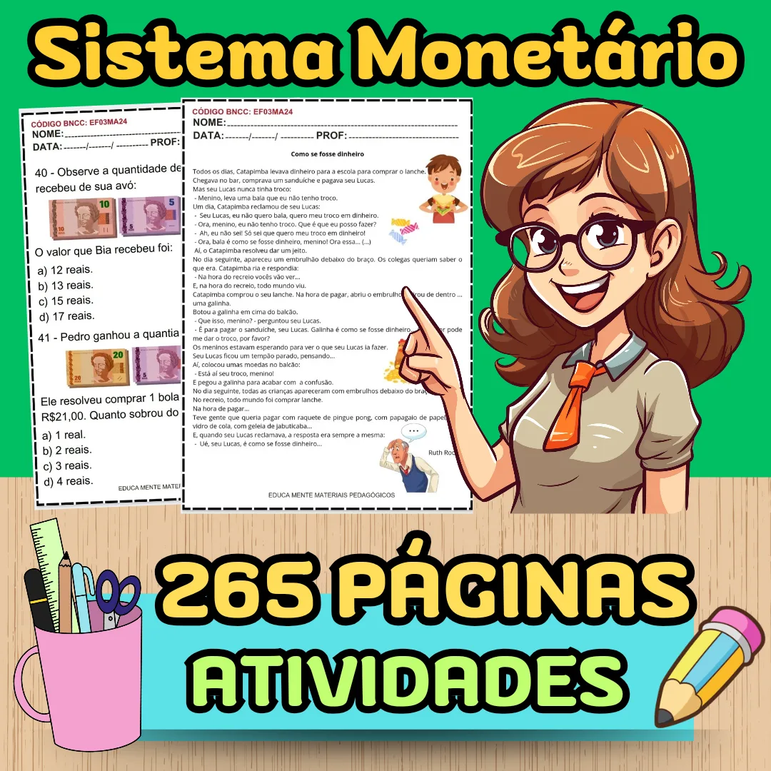 Atividades Sistema Monetário 1° ao 5° ano