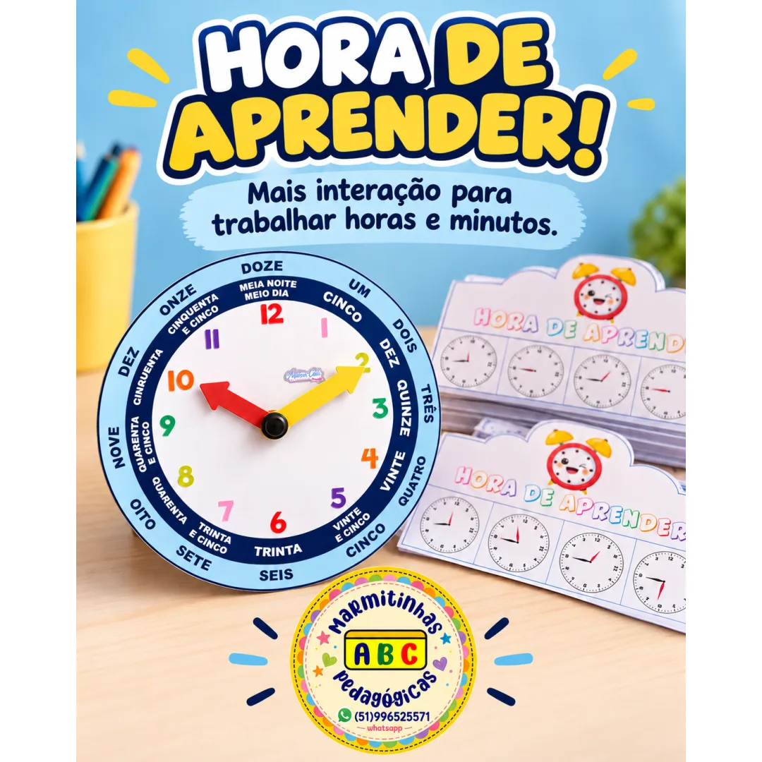 Atividades Sobre Horas- Relógio - 1º , 2º, 3º, 4º Ano - Matemática - PDF