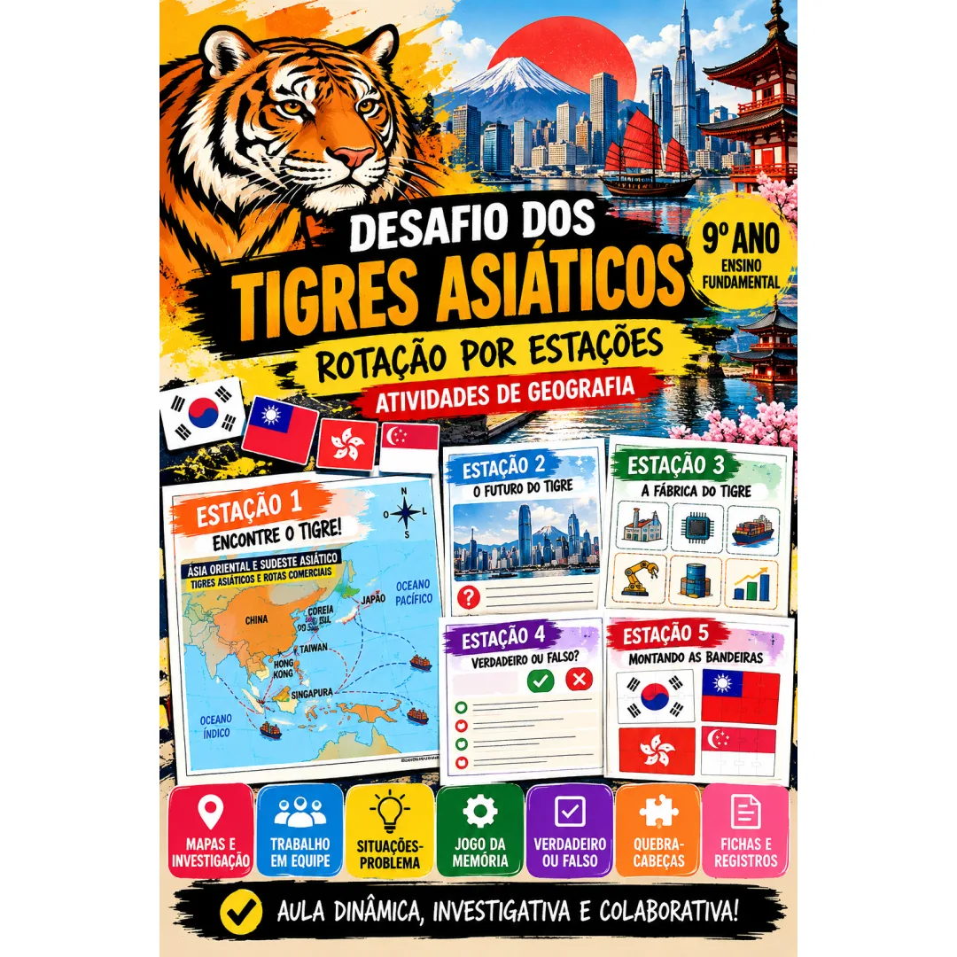 Atividades sobre Tigres Asiáticos - 9º Ano - Geografia - PDF