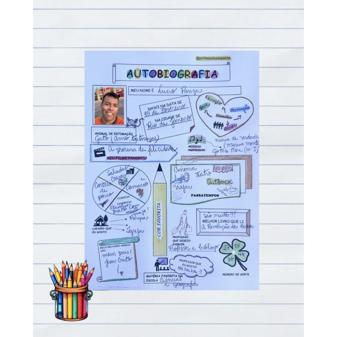Ensino Fundamental 6° ao 9° Ano Autobiografia Lettering em PDF (Produção Textual e Promoção da Autoestima ).