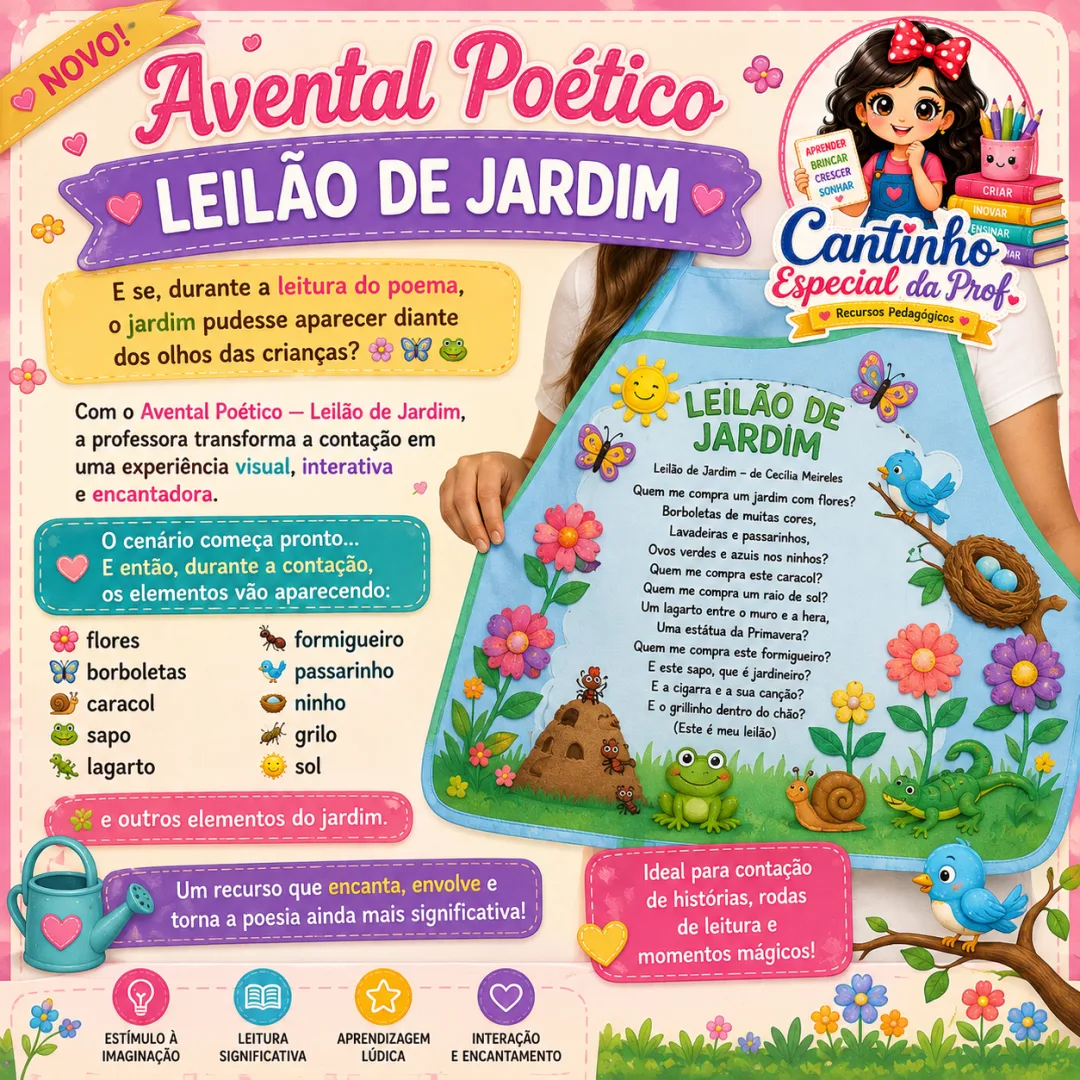 Avental Poético — Leilão de Jardim | Educação Infantil | PDF