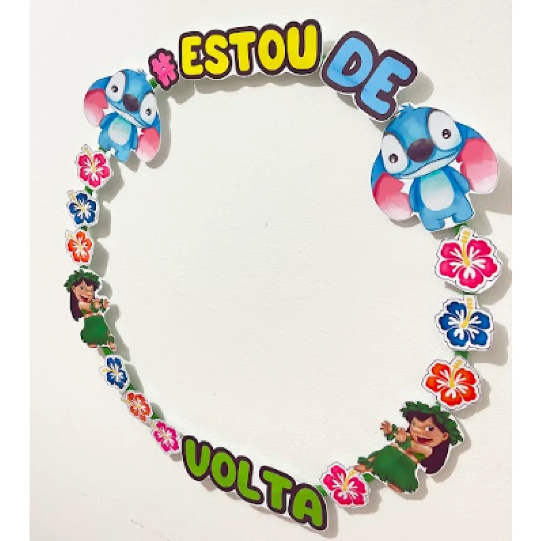 BAMBOLÊ / MOLDURA PARA FOTO – #ESTOUDEVOLTA TEMA STITCH