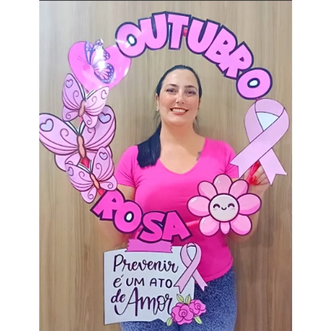BAMBOLÊ / MOLDURA PARA FOTO - OUTUBRO ROSA