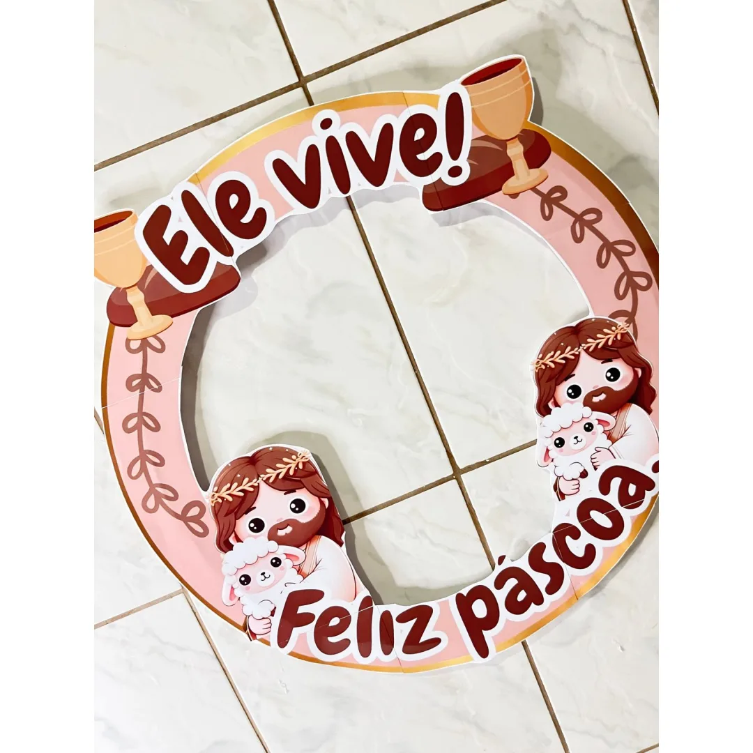 BAMBOLÊ  / MOLDURA PARA FOTO: PÁSCOA CRISTÃ
