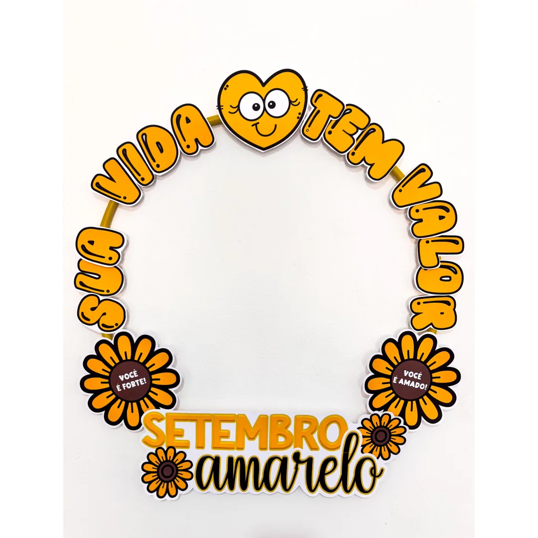 Bambolê Setembro Amarelo - Sua vida tem valor