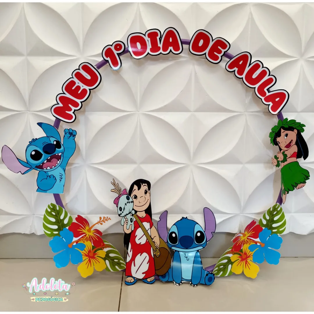 Bambolê Stitch (2 tipos de escrita)