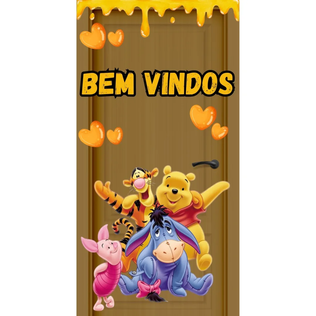 Bem Vindos Pooh — Pronto para Imprimir