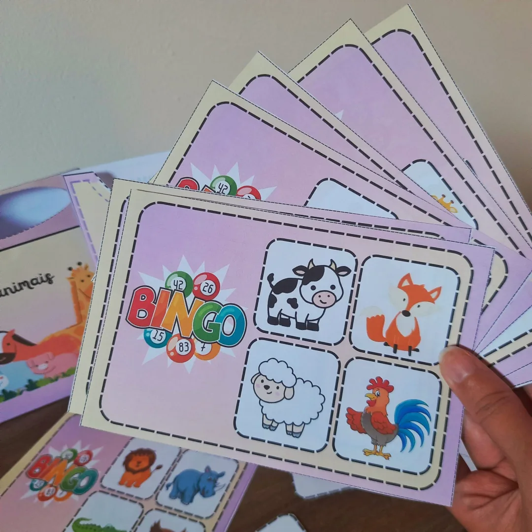 Bingo de Animais - Educação Infantil - PDF com 32 Cartelas