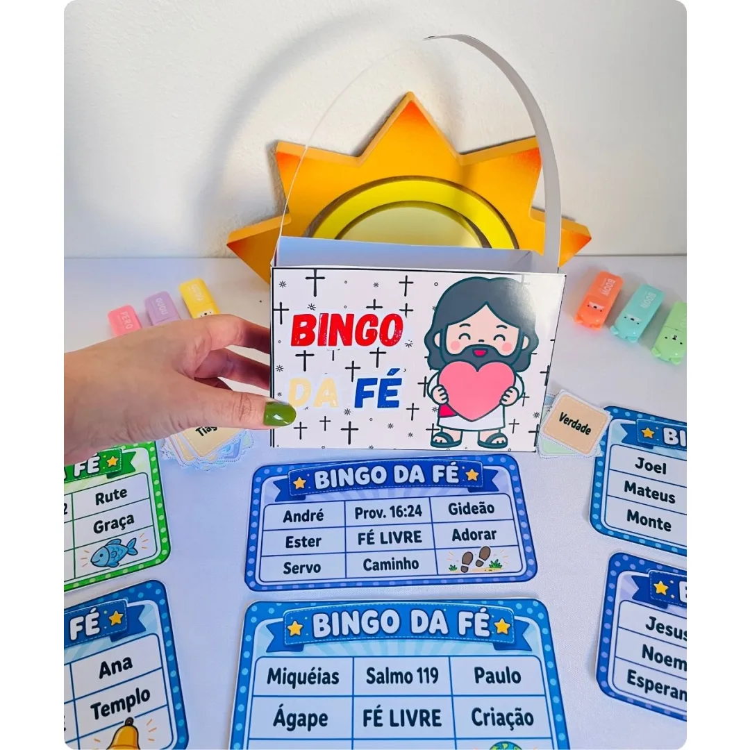 Bingo da Fé - Recurso Visual Ministério Infantil para Imprimir