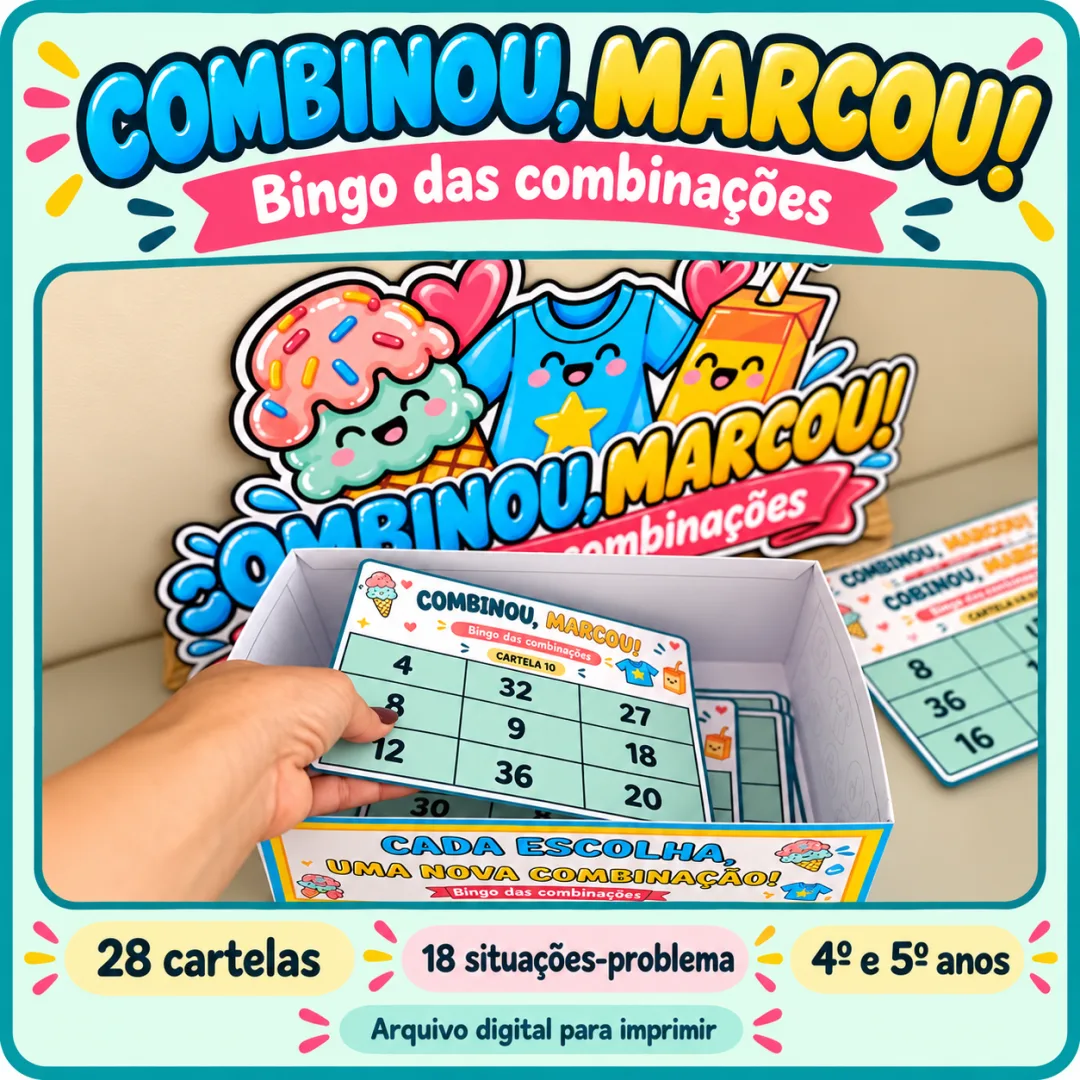 Bingo das Combinações - 4º e 5º anos - Matemática - PDF