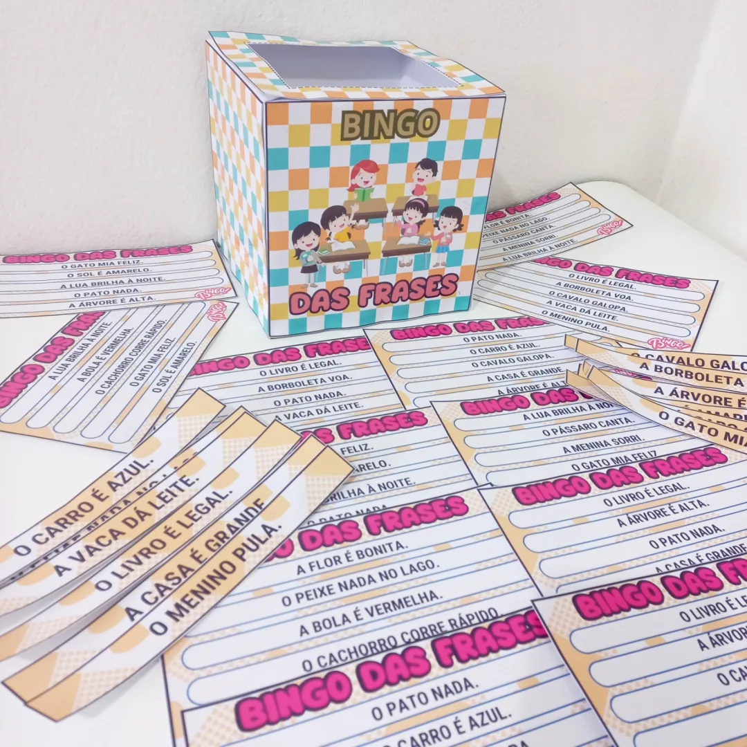 Bingo das Frases - alfabetização- PDF com 12 Cartelas