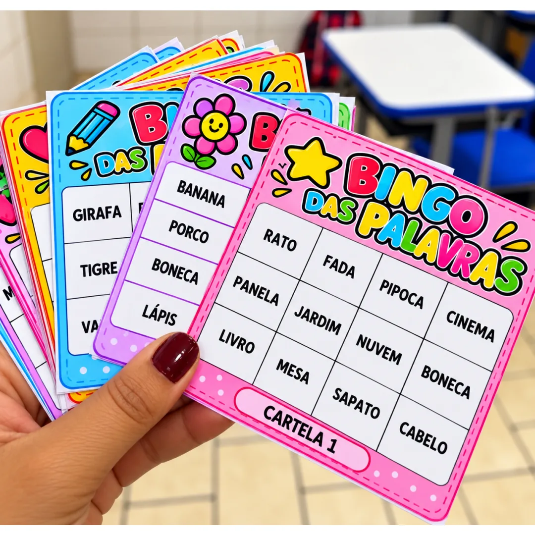 Bingo das Palavras - 2º e 3º Ano - Alfabetização - PDF