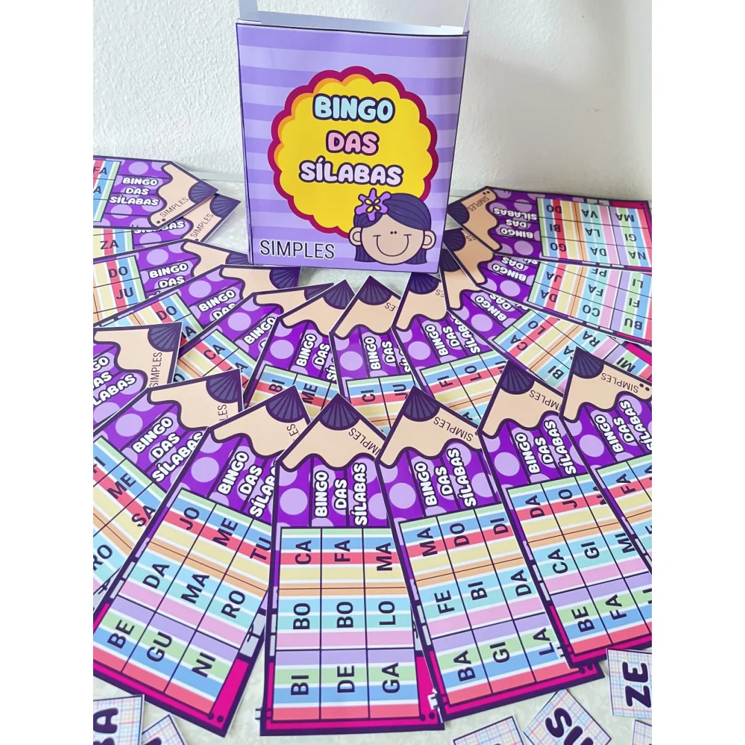 Bingo das Sílabas Simples — Pronto para Imprimir