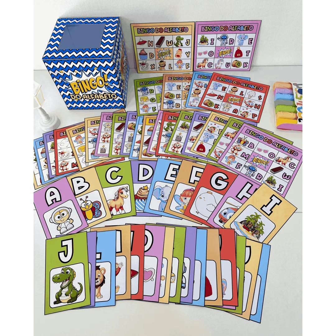 Bingo do Alfabeto - Educação Infantil - PDF com 26 páginas
