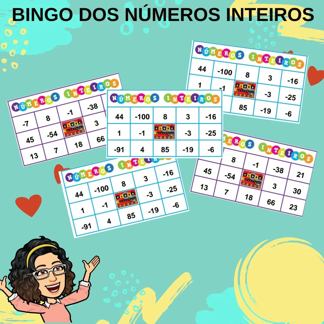 BINGO DOS NÚMEROS INTEIROS