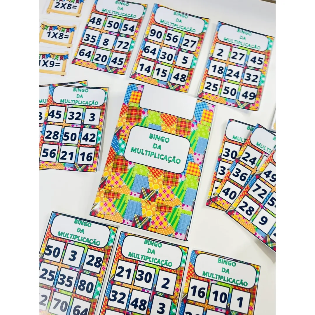 Bingo Junino da Multiplicação — Pronto para Imprimir
