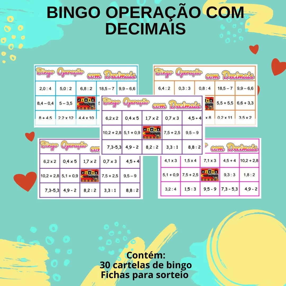 BINGO: OPERAÇÃO COM DECIMAIS