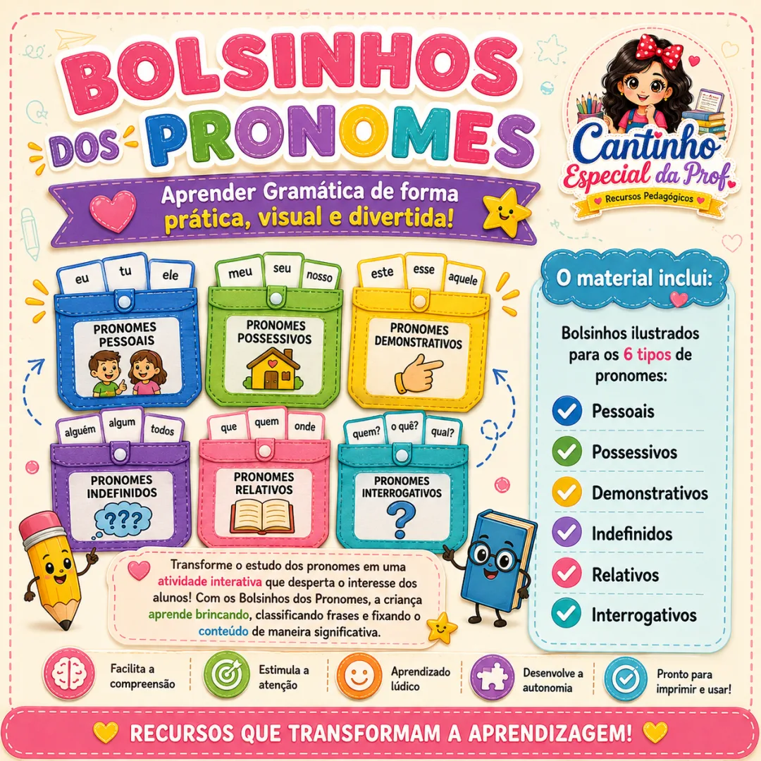 📚 BOLSINHOS DOS PRONOMES📚